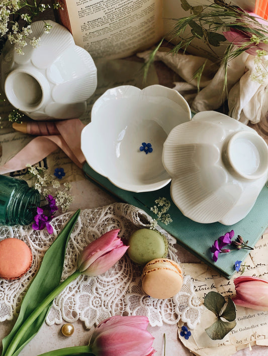 Vintage Flower Porcelain Bowl (seven available sold separately)