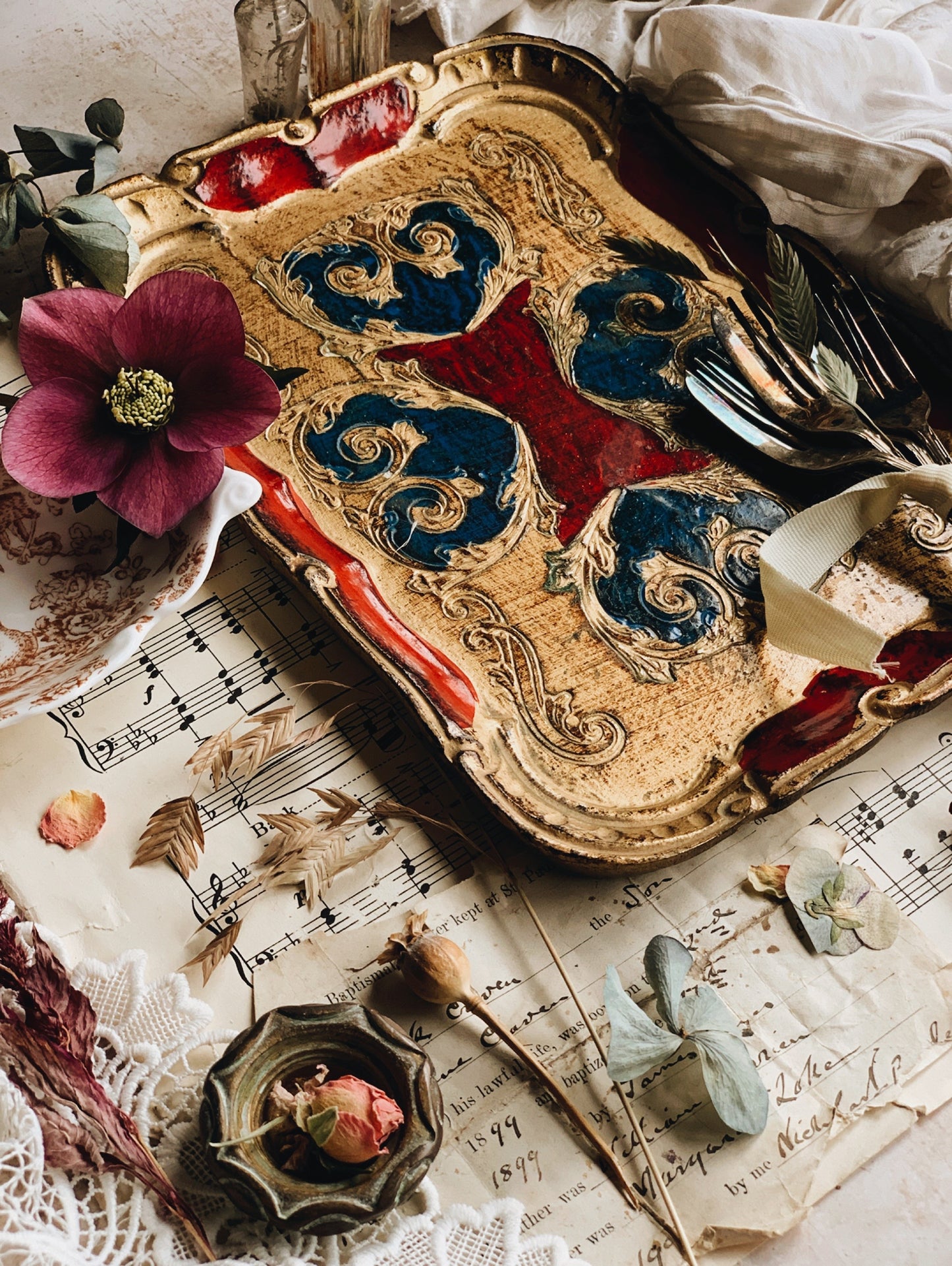 Vintage Florentine Tray