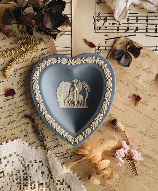 Vintage Wedgwood Heart Relief Dish