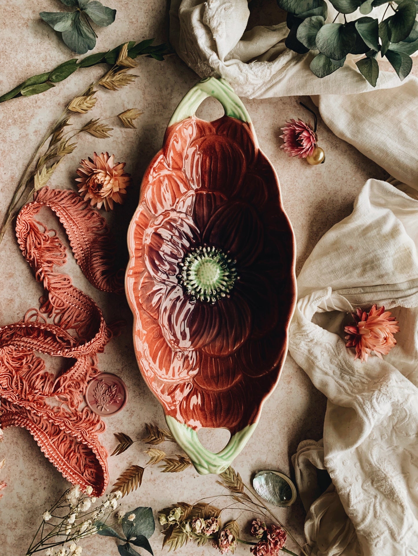 Vintage Poppy Plate