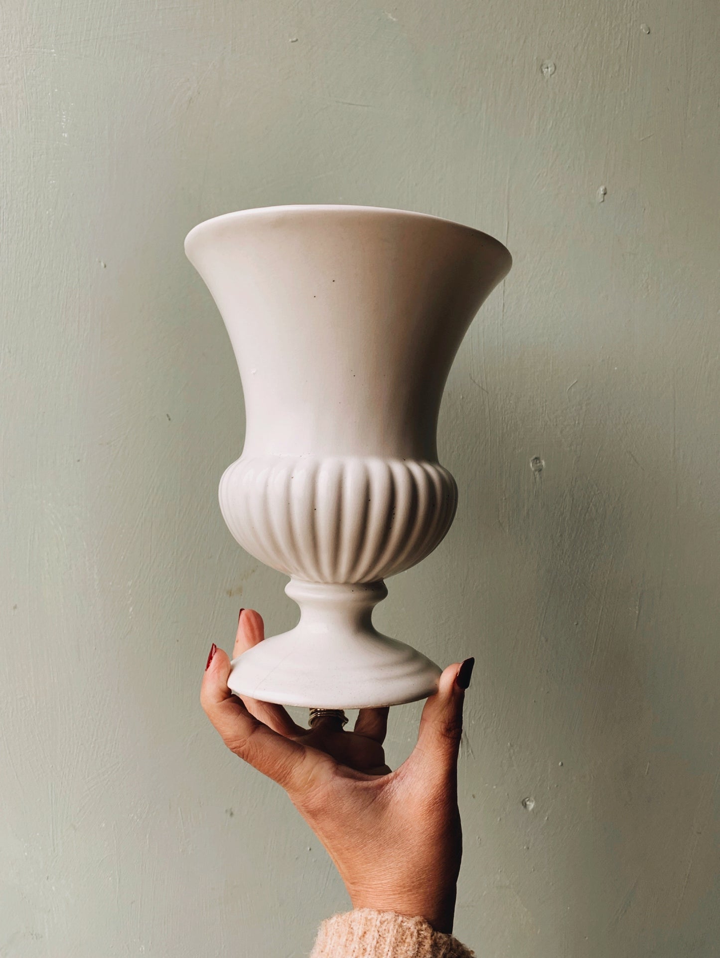 Vintage Dartmouth White Urn