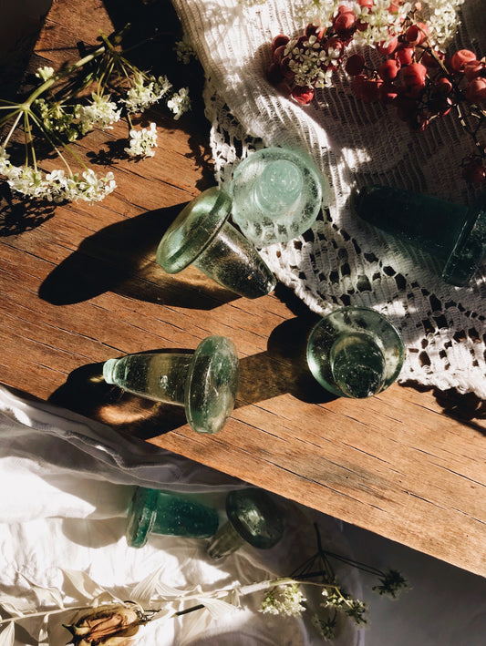 Antique Apothecary Bottle Toppers (sold separately)