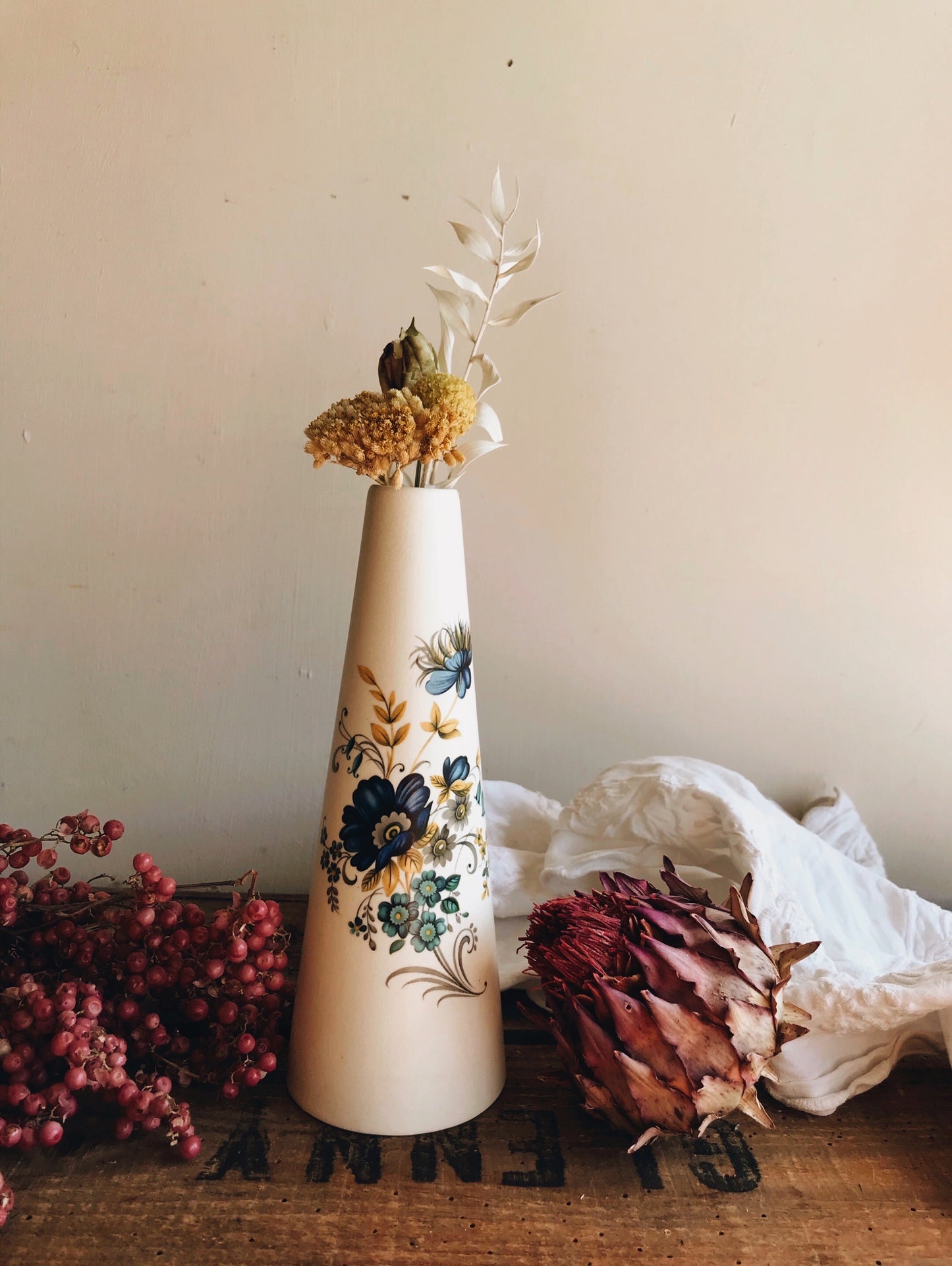 Vintage Floral Vase ~ Purbeck