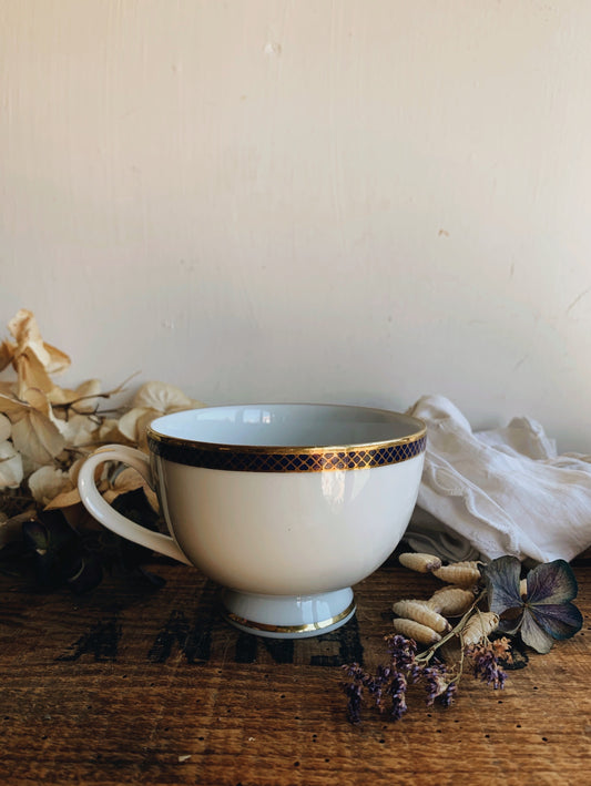 Antique Fairmont Cobalt Blue & Gilt Cup