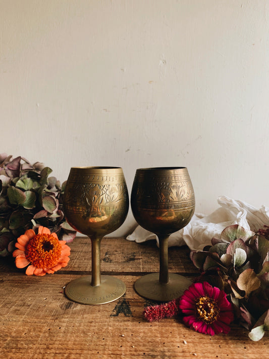 Two Vintage Decorative Goblets