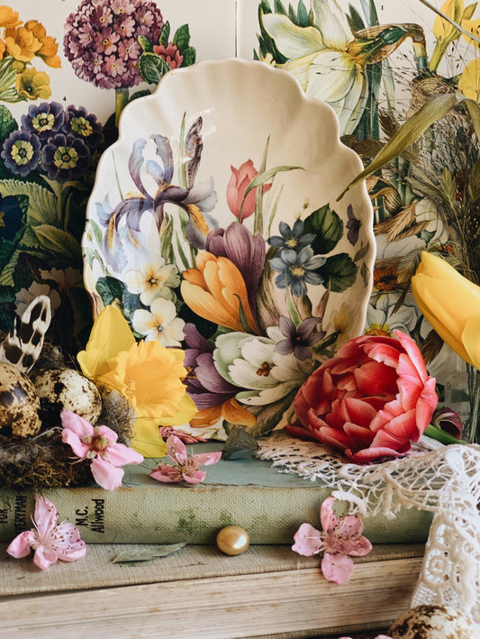 Vintage Staffordshire Spring Dish