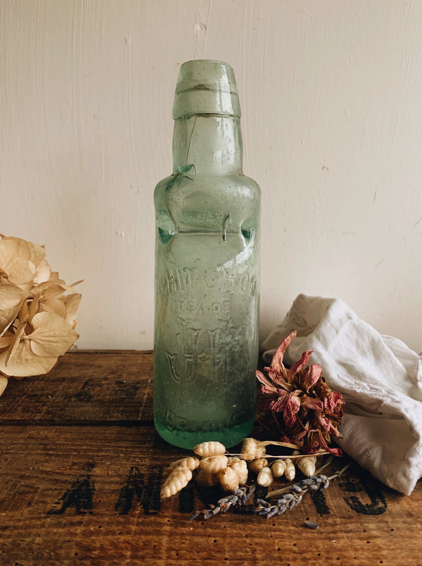 1880 J. Hutchinson Antique Green Bottle