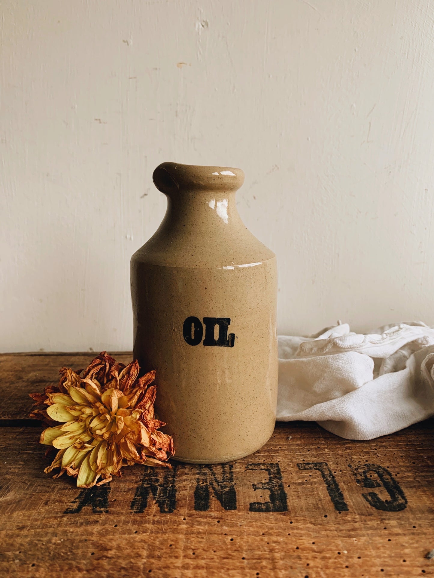 Antique Oil Stone Bottle