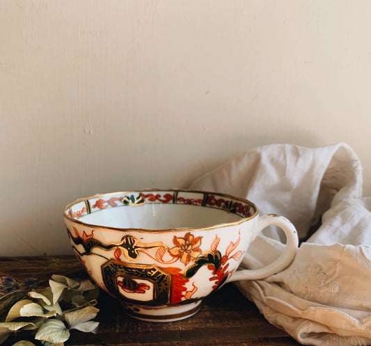 Antique Oriental Decorative Bone China Cup