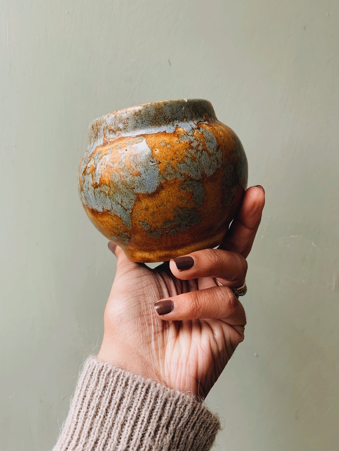 Rustic Marbled Pot