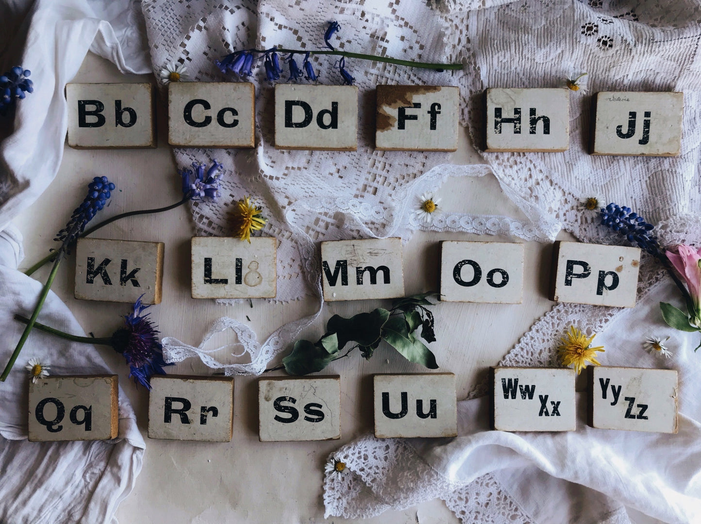 Retro Wooden Alphabet and Illustrations (sold separately) - Stone & Sage 