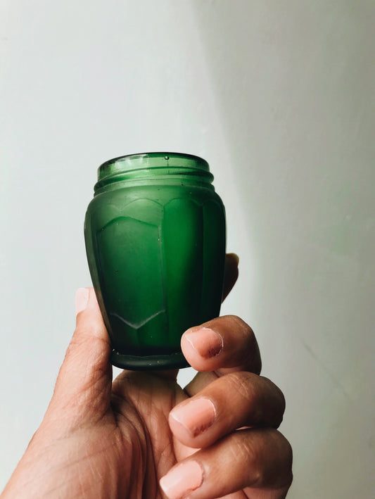 Antique Green Glass Pot