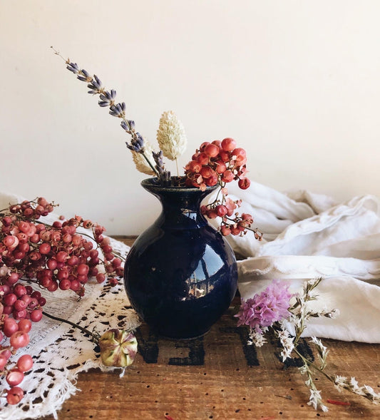 Vintage Hand~thrown Blue Ink / Posy Vase (sold separately)