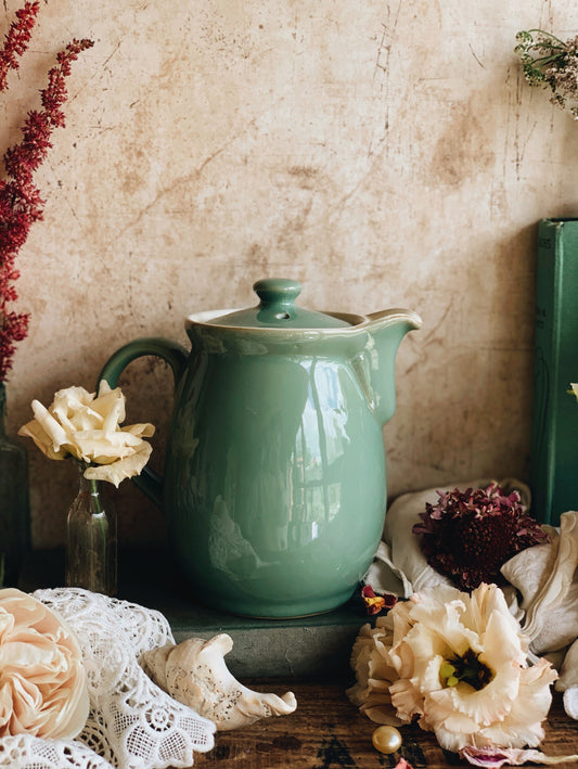 Vintage Green Denby Coffee / tea pot