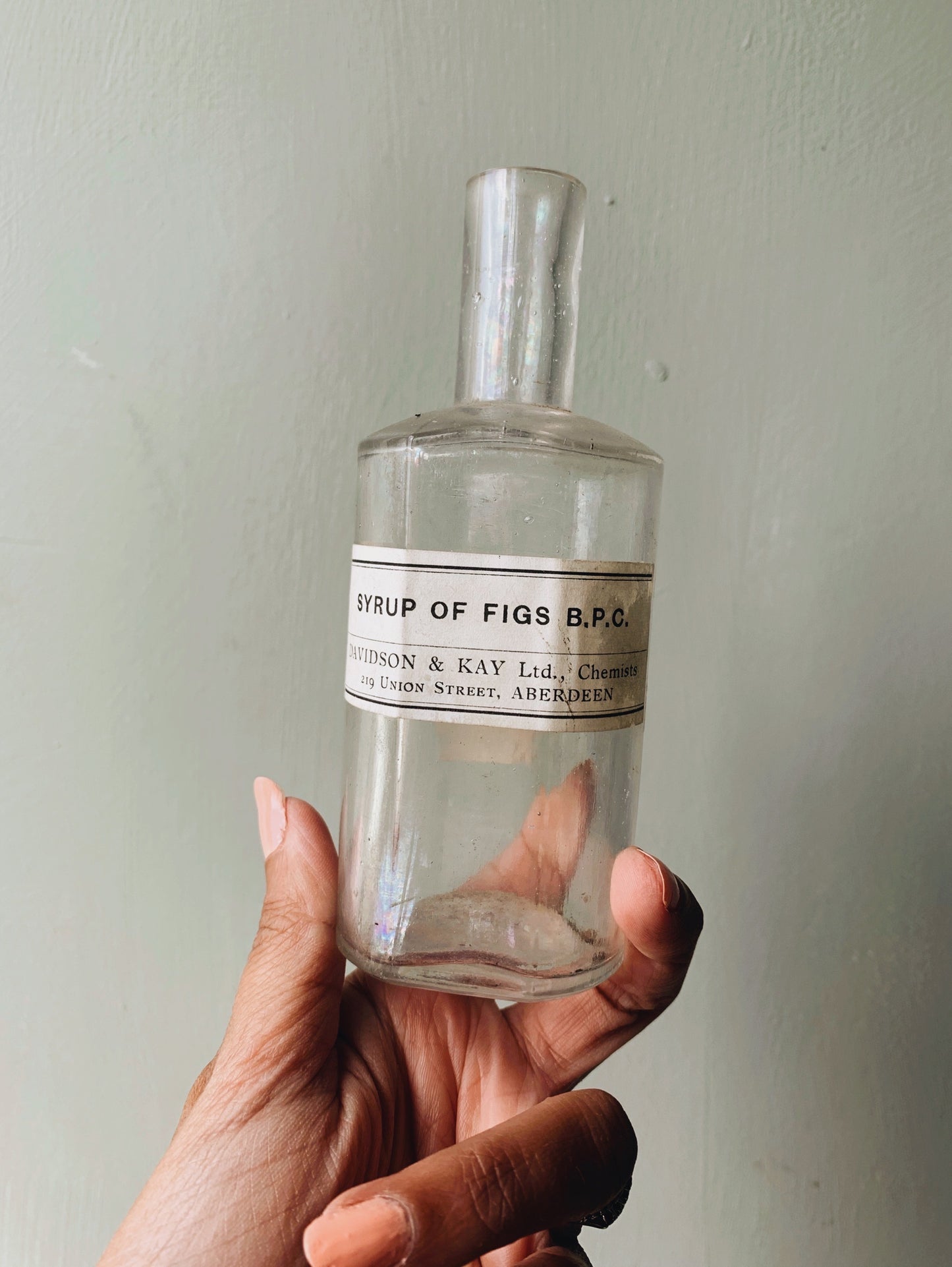 Antique Syrup of Figs Bottle