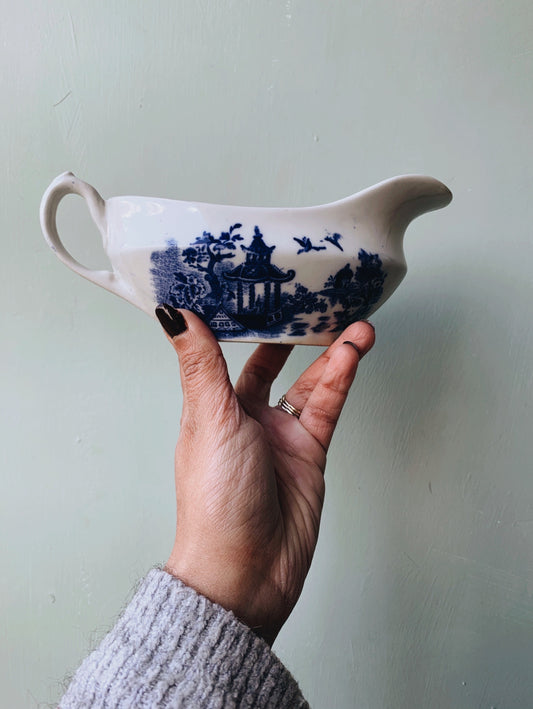 Antique Oriental Temple Hand~engraved Boat