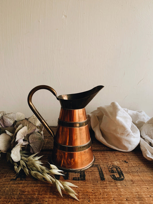 Vintage Brass Copper Jug