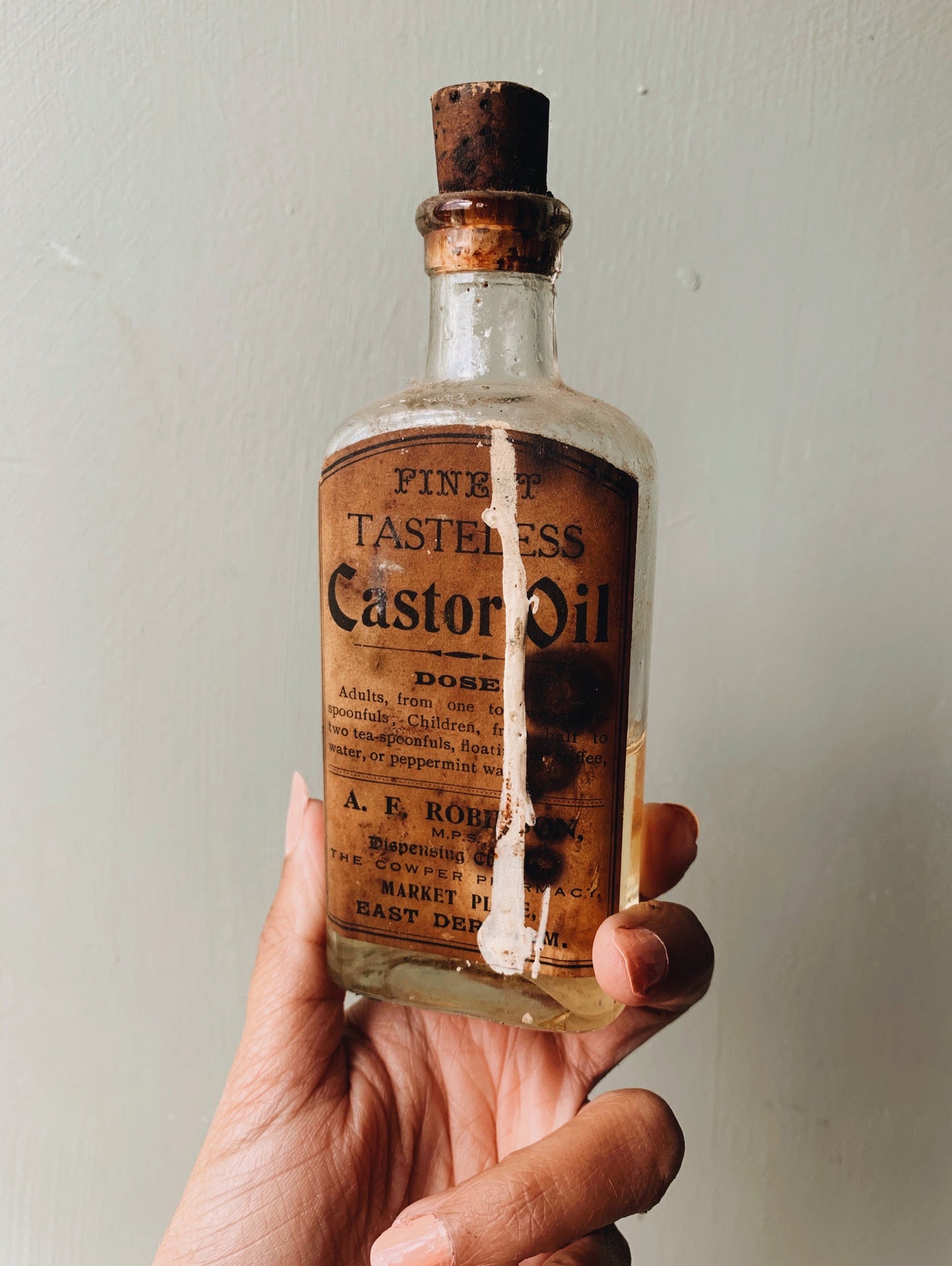 Antique Caster Oil Bottle