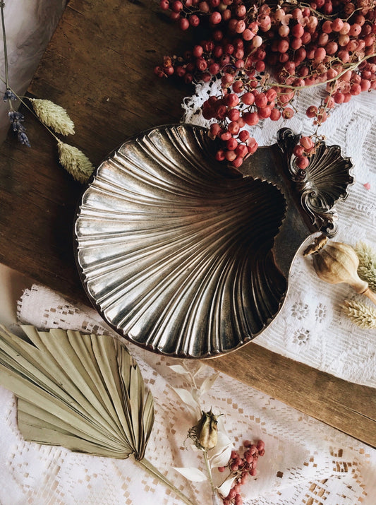 Victorian Silver Shell Dish