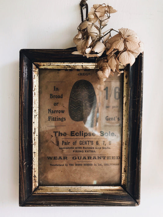 Antique 1800’s Frame & Original Newspaper Advertisement