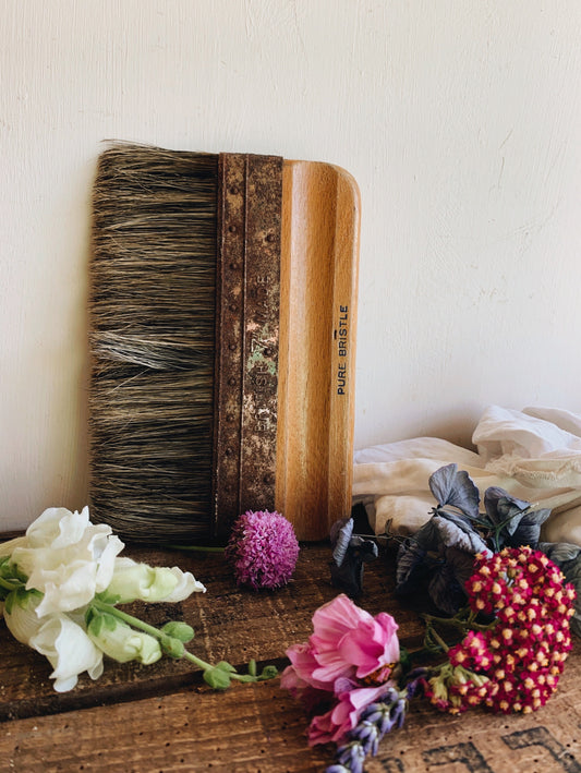 Vintage Wooden Bristle Brush