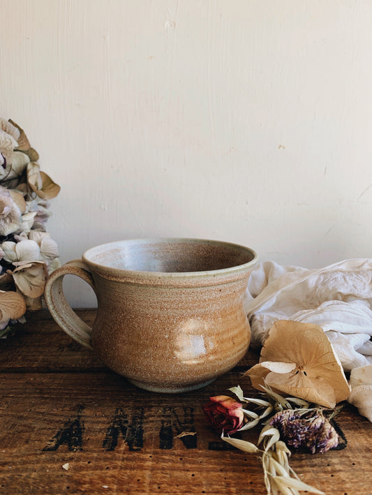 Hand~ thrown Large Rustic Speckle Glazed Mug