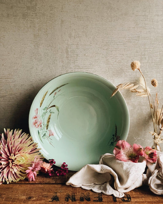 Vintage Mint Green Harvest Alfred Meakin Bowl