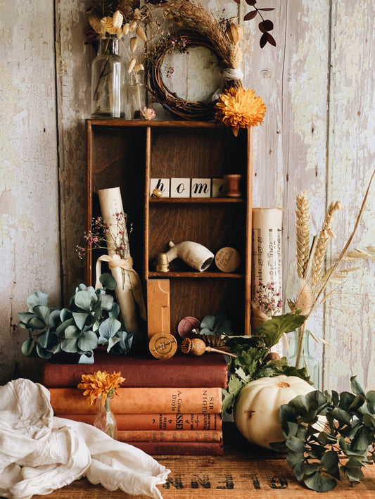 Vintage Handmade Cubby Hole Shelving