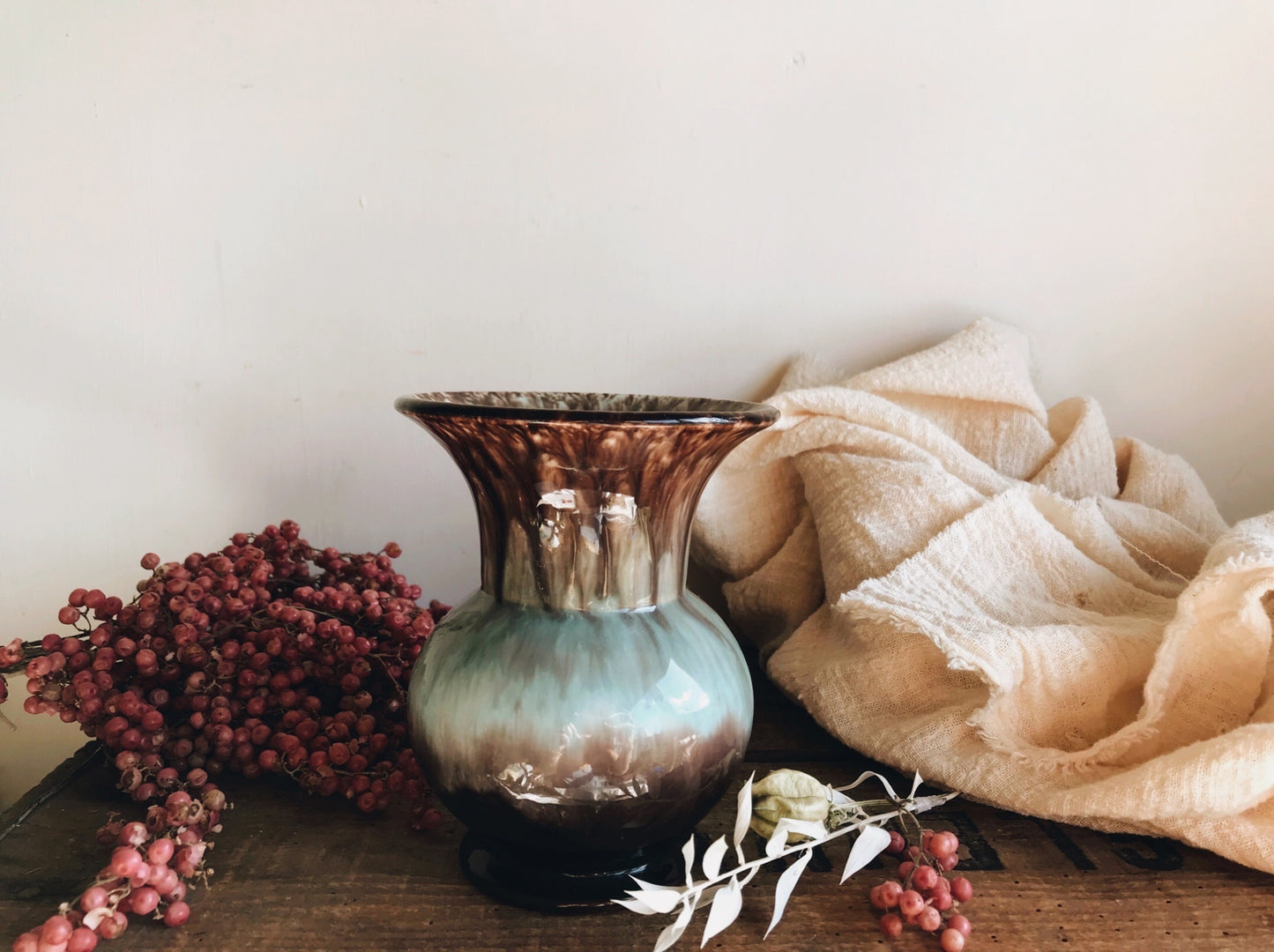 Vintage Green Marble Vase