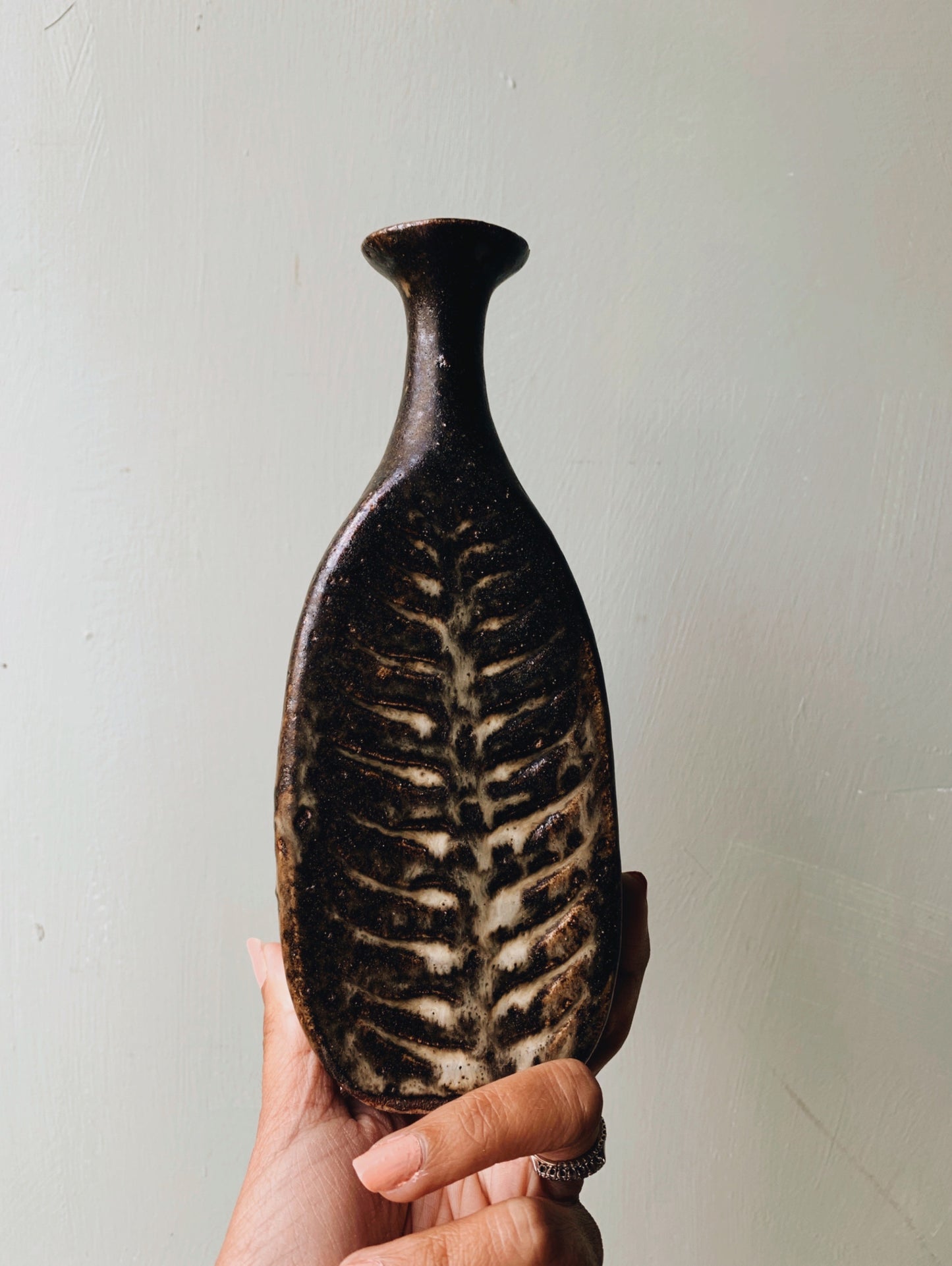 Rustic Hand~Thrown Botanic Decorative Ceramic Vase
