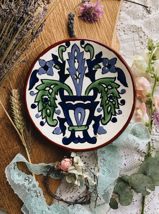 Vintage Blue Decorative Plate