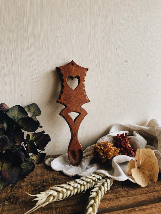 Vintage Wooden Love Spoon