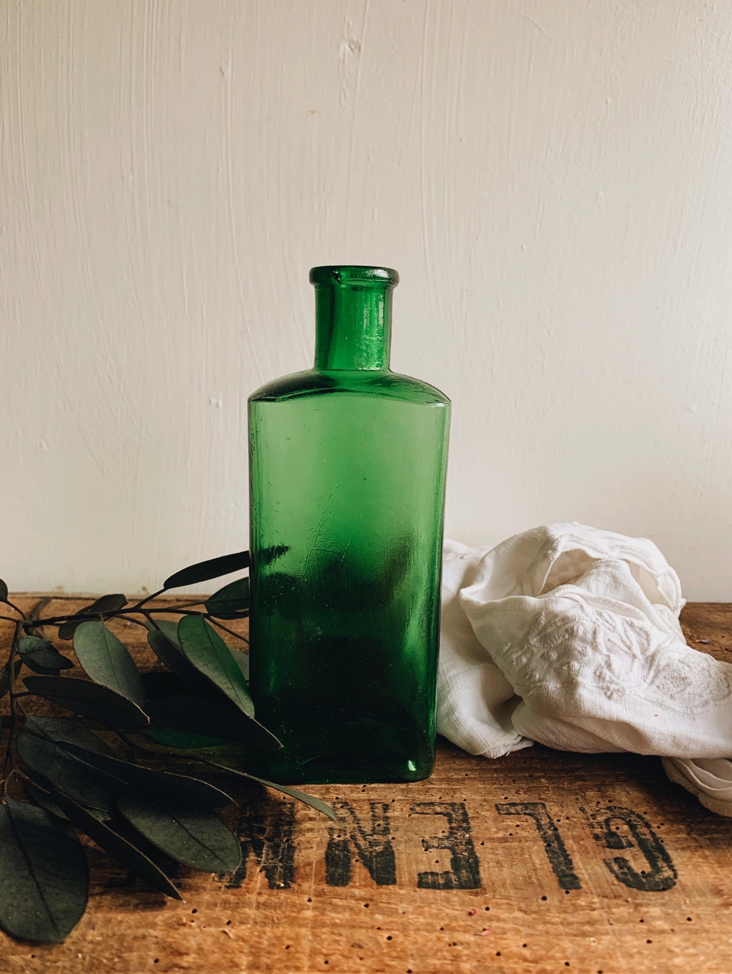 Vintage Green Medicine Bottle