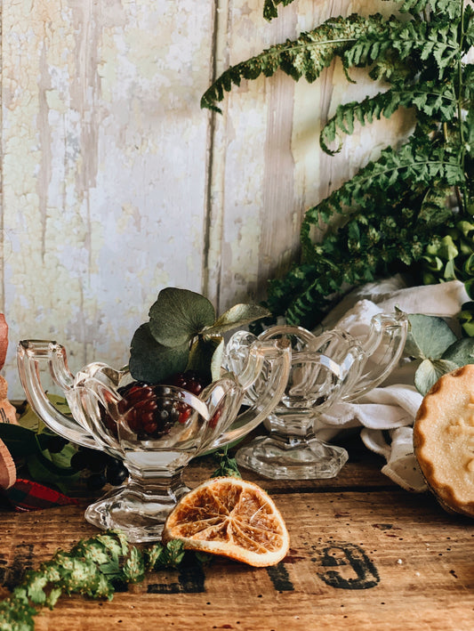 Vintage Glass Urn (two available & sold separately)