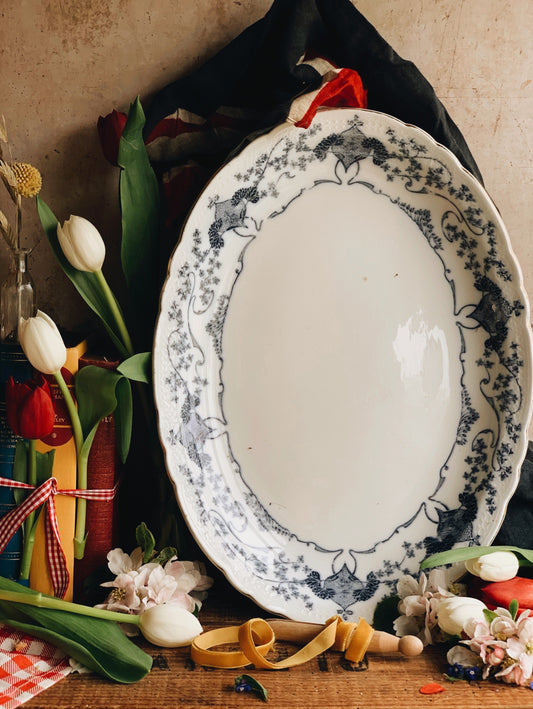 Large Antique Burslem Platter Dish (UK SHIPPING ONLY)