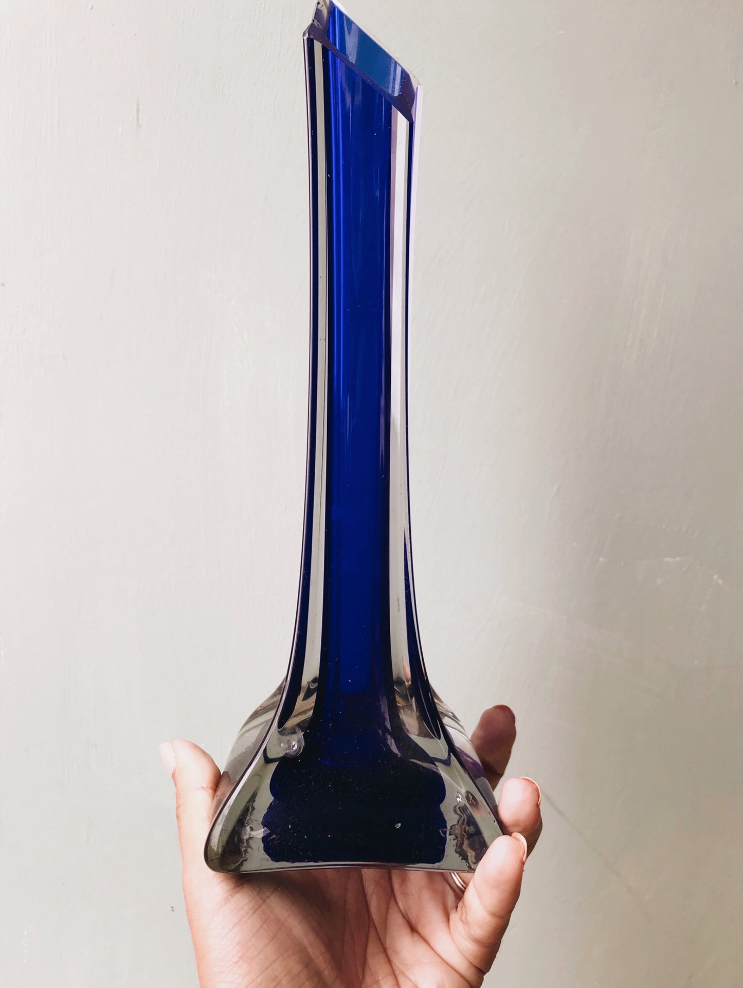 Large Cobalt Blue Art Deco Vase