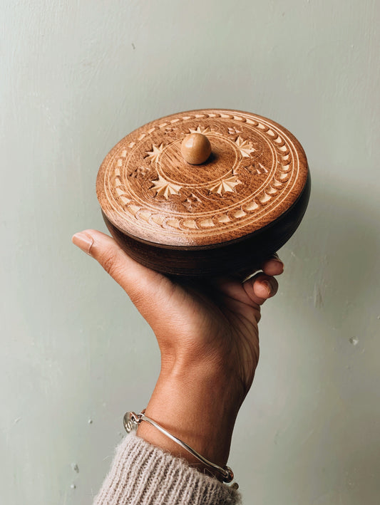 Vintage Decorative Wooden Pot