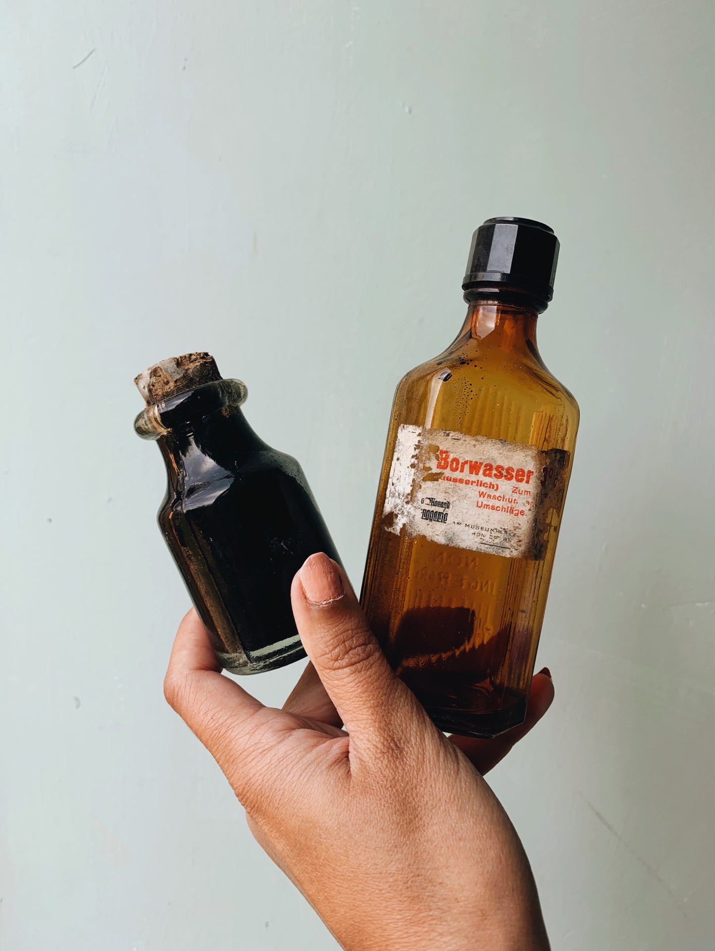 Two Vintage Bottles ~ Borwasser