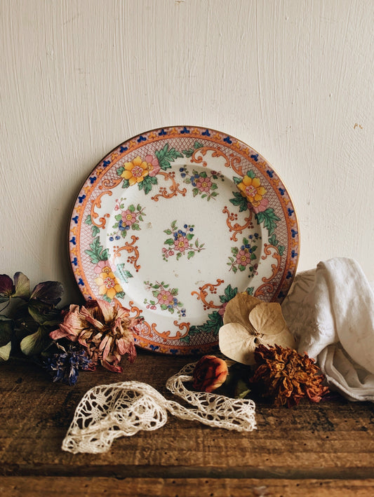 Antique Floral Hand Engraved Side Plate