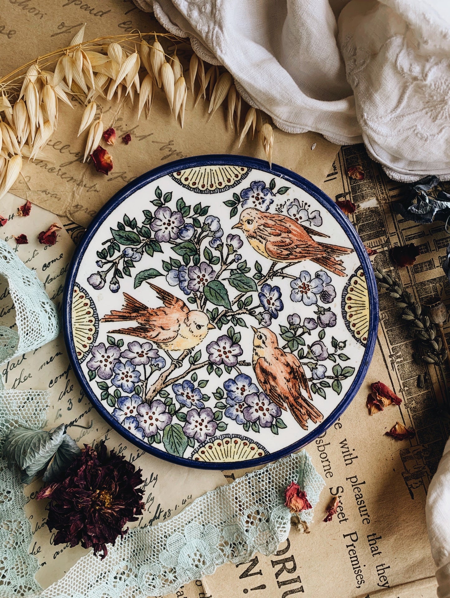 Vintage Decorative Bird Plate