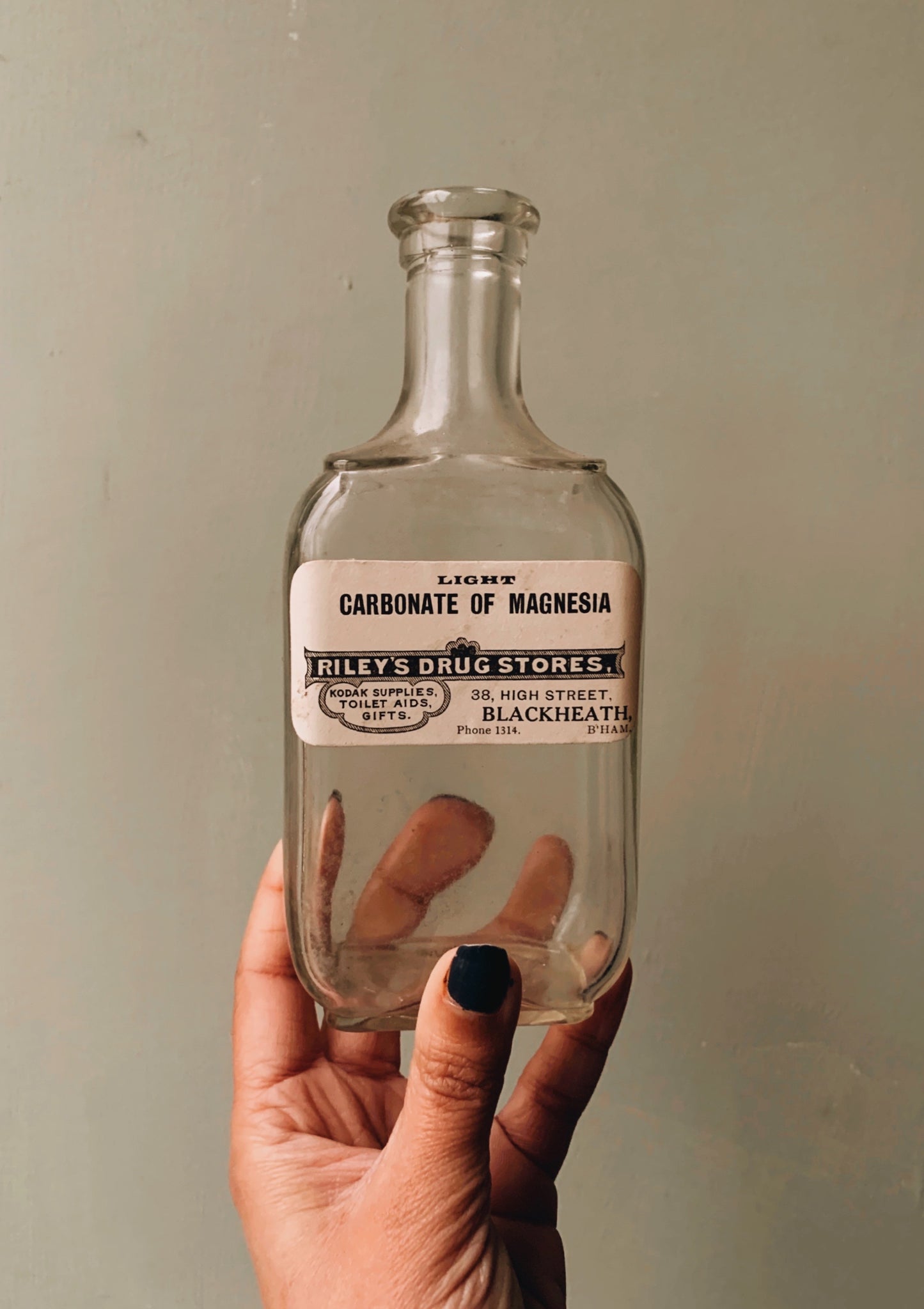 Antique Carbonate Magnesium Apothecary Bottle