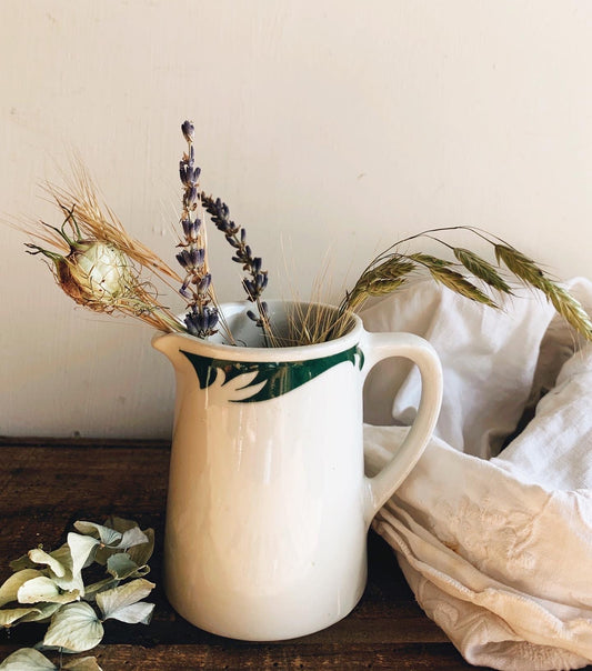 Antique Ridgeway Green Milk Jug