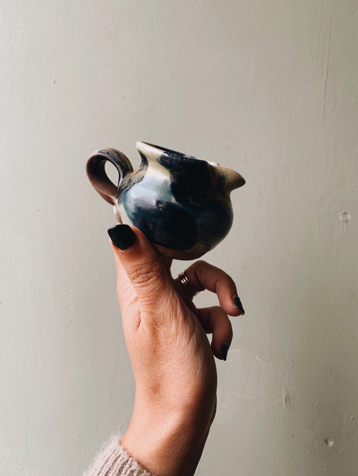 Rustic Blue Multicoloured  Small Jug