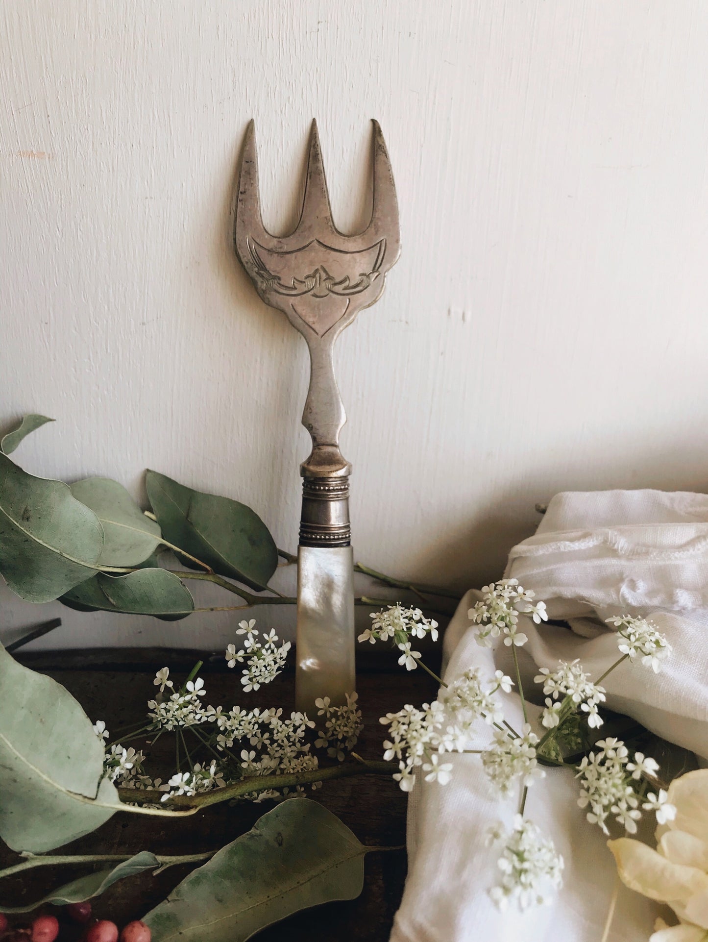 Antique Mother of Pearl Victorian Fork