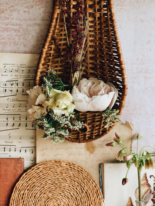 Vintage Wicker Fish Basket