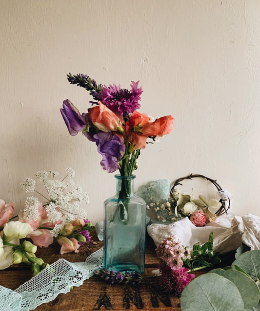 Antique Green / Blue Bottle