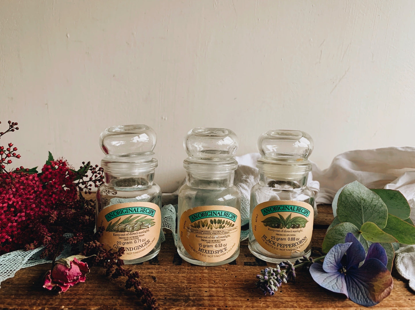 Vintage Herb / Spice Bottles (jars) sold separately