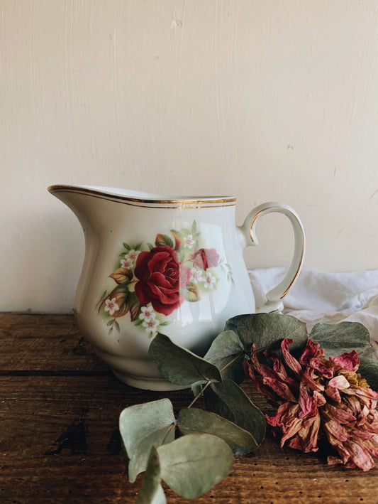 Vintage European Rose Gilt Jug