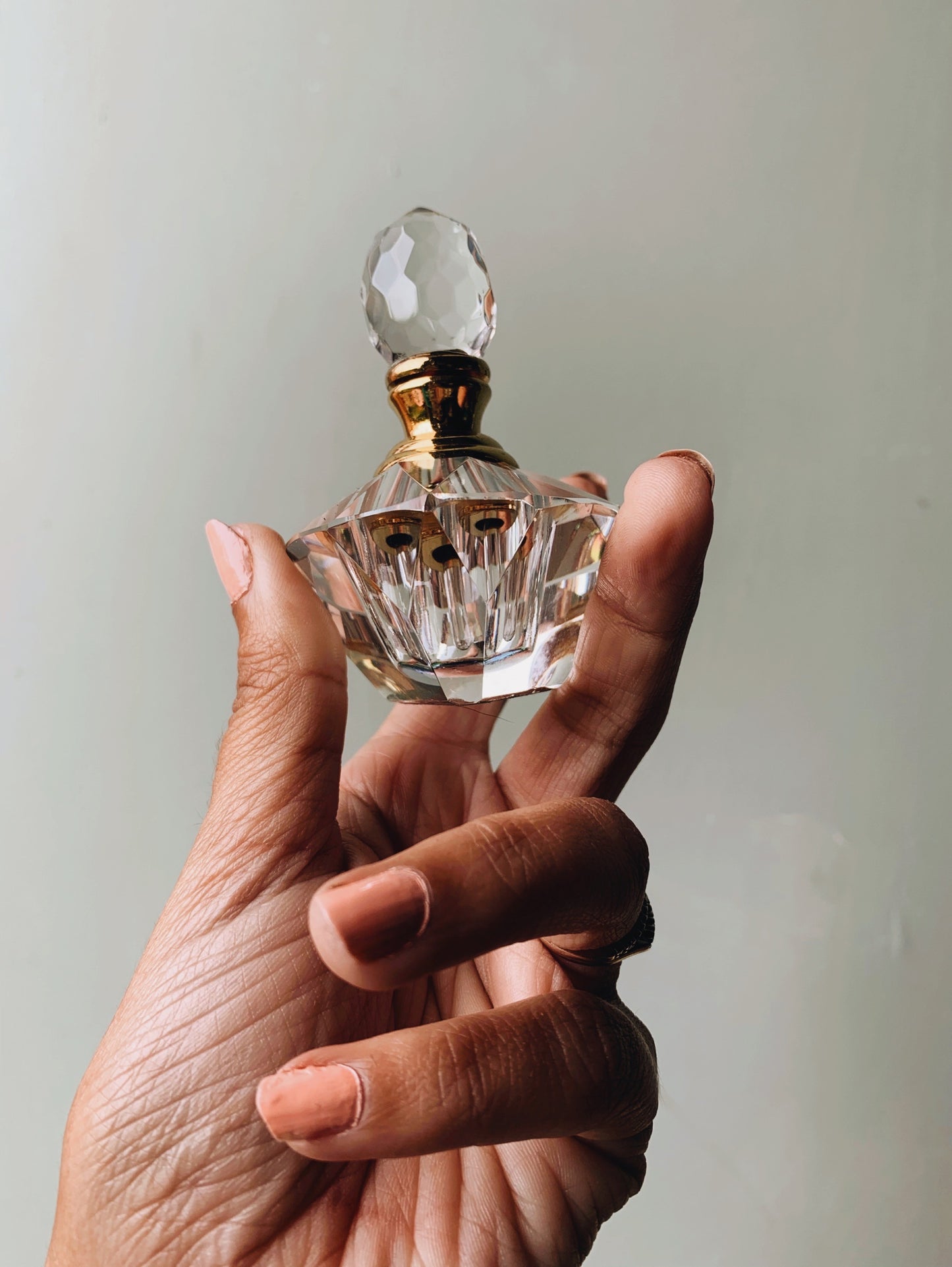 Vintage Art Deco Glass Perfume Bottle