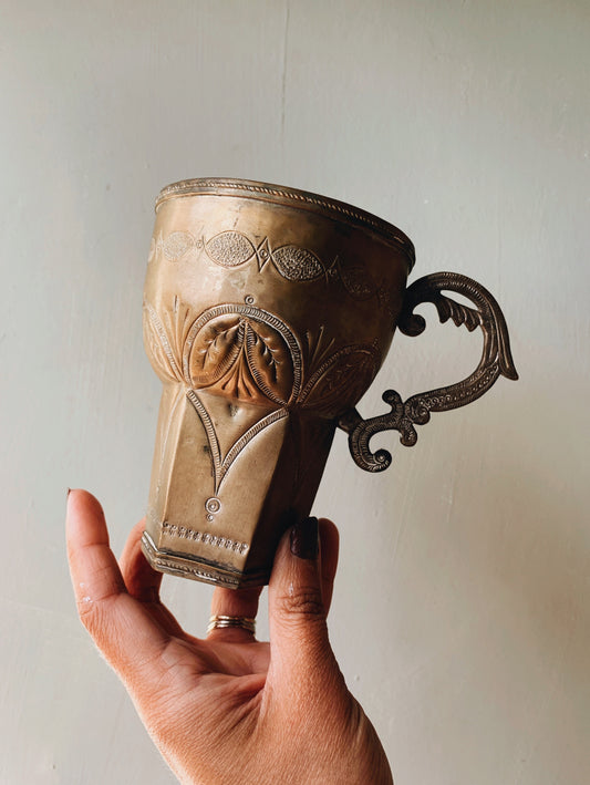 Antique Patina Decorative Relief Tankard